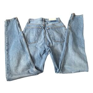 RE/DONE Womens High Rise Skinny Ankle Zip Jeans Blue Button Fly Size 26 AA13‎